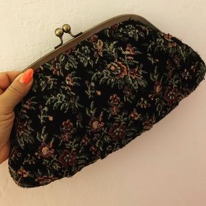 F21 Faux Embroidered Clutch